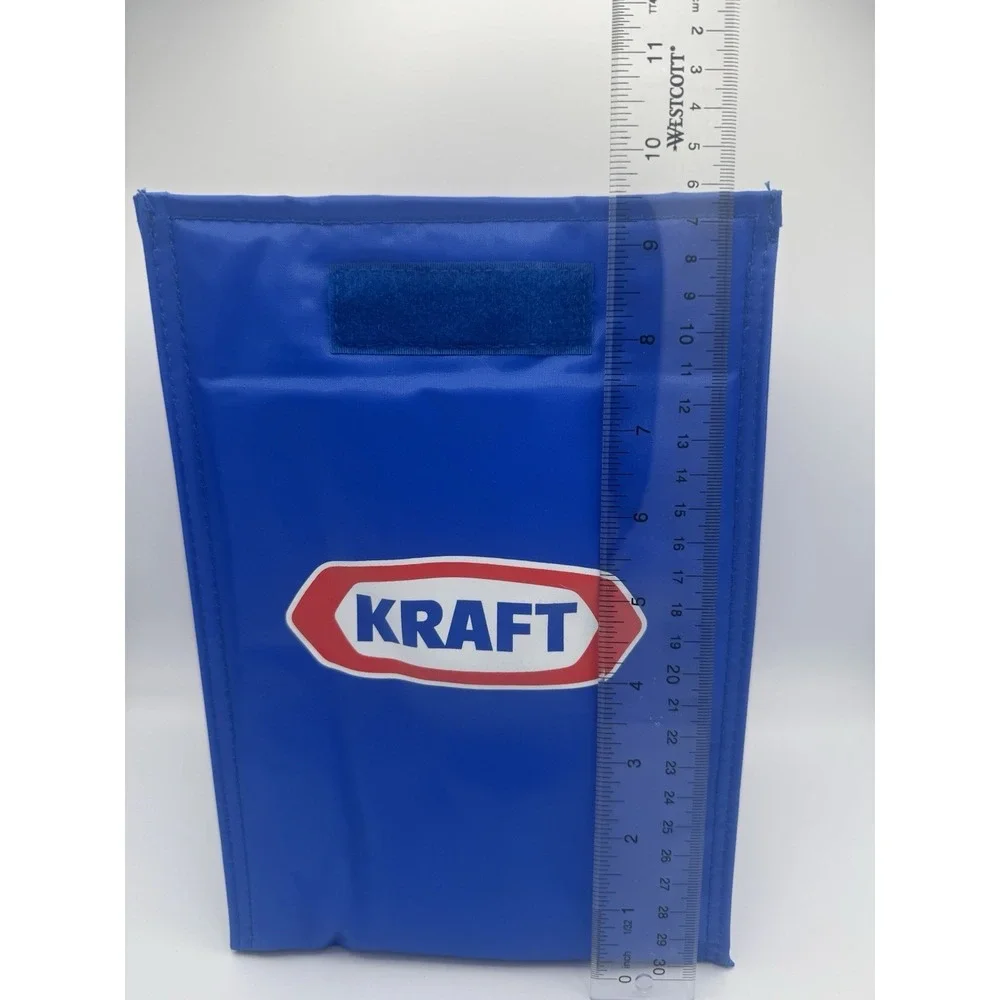 Vintage Kraft Insulated Lunch Bag Blue Brand New Made By‎ Zagwear